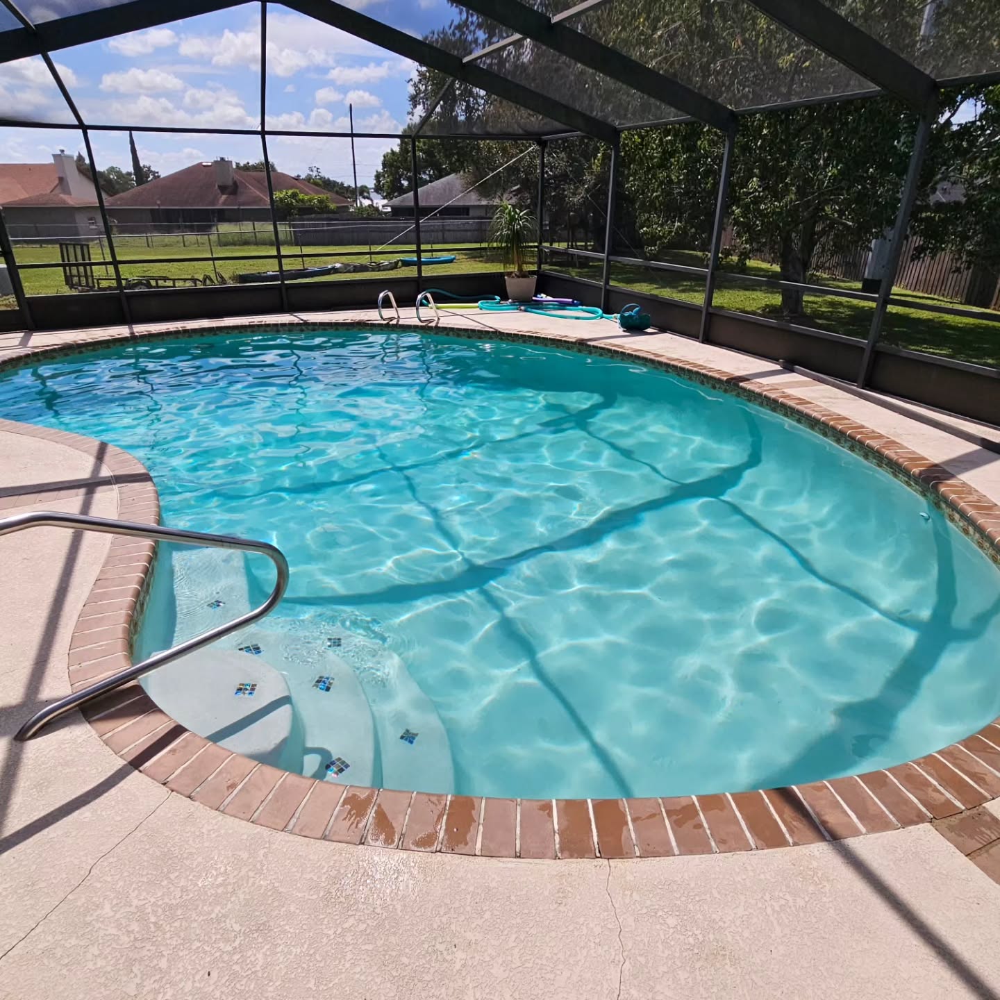 After, during, and before on this straightforward resurface near Legoland. 
PMM Marquis Bluestone used to finish.