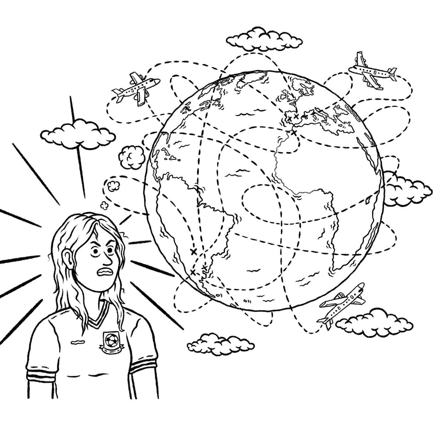 Here's another idea I had for my Guardian Sport illustration and some initial idea sketches. We decided to go with the other option but thought I'd share the process.
.
.
.
#progress #sketchbook #linedrawing #art #drawing #illustration #football #worldcup #theguardian #mattjohnstone