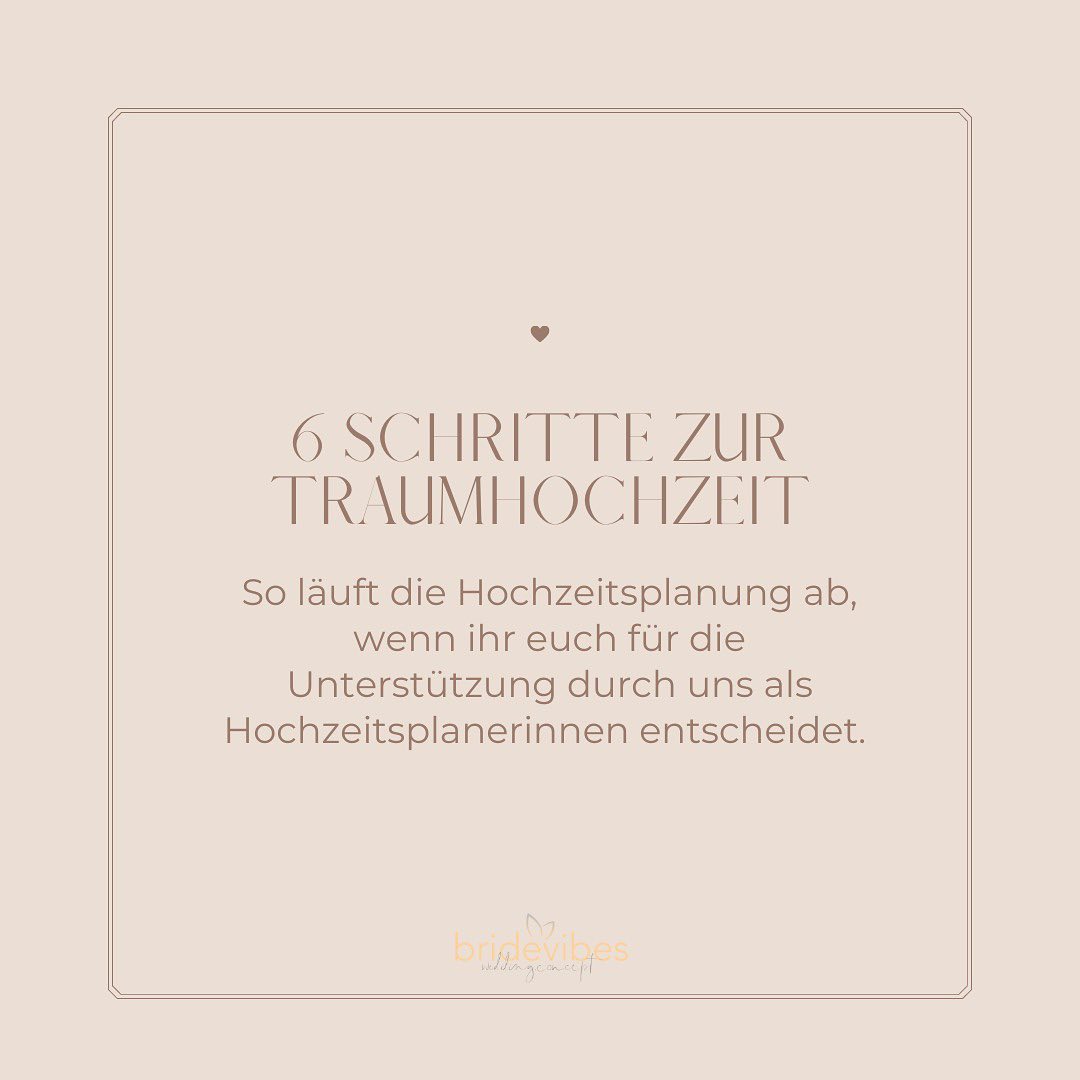 Hochzeitsplaner engagieren? 🤍 Mit diesen 6 Schritten unterstützen wir euch dabei, eure Traumhochzeit nach euren Vorstellungen zu realisieren - individuell, persönlich und passend zu eurem Budget.
Wenn ihr euch grade verlobt habt und 2025 heiraten möchtet, dann ist jetzt der beste Zeitpunkt, um entspannt und ohne Zeitdruck in die Planung einzusteigen ✨
Schickt uns gern eine DM oder nutzt unser Kontaktformular, um ein unverbindliches Kennenlerntreffen zu vereinbaren. ☕️
Wir freuen uns auf euch! 🥰