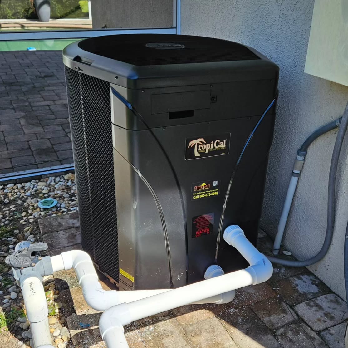 Hump Day Heater and suction valve re-plumb, and another happy client who can use their pool all winter long.