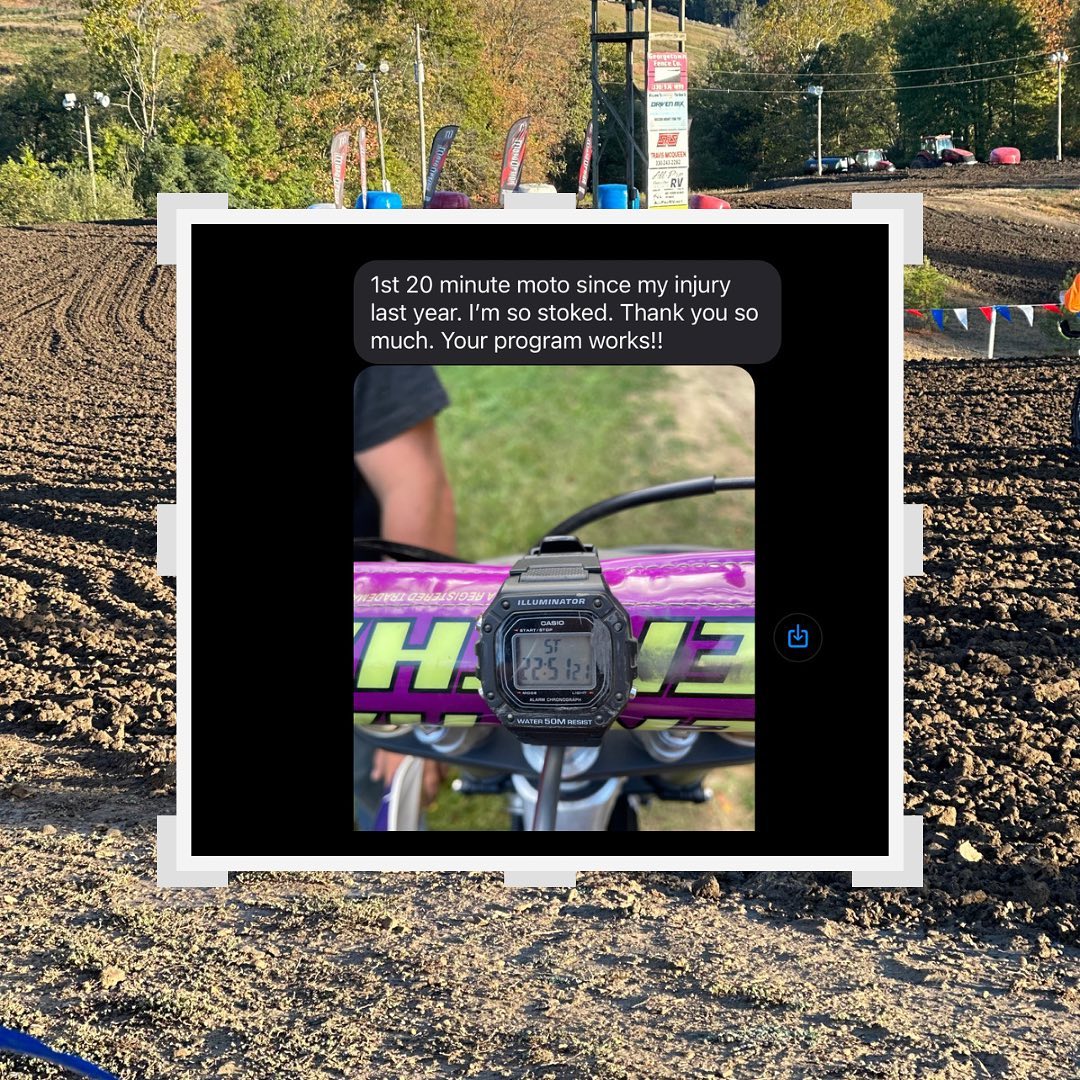 Swipe ➡️ for texts from current athletes that prove we know what we are doing here at Shred MX 💪🏼
Are you ready to feel like they do?
#shredmxconditioning #motocrossconditioning #dirtbikes #motocross #motolife