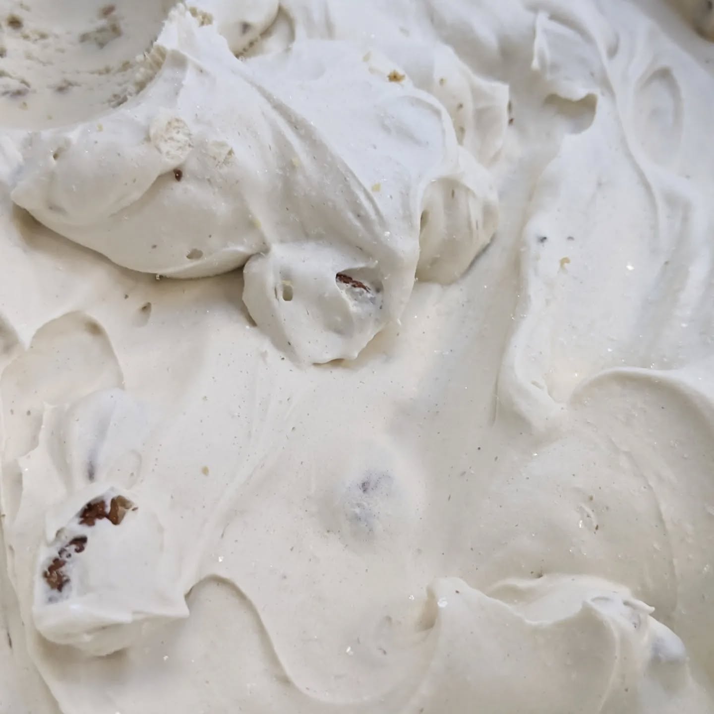 Two new flavor alerts! We're happy to announce that our butter pecan is back (by popular demand) alongside our staff-favorite flavor of Chocolate Cookie Monster (who just demanded it should be out). Stop in today for a scoop 🍨
