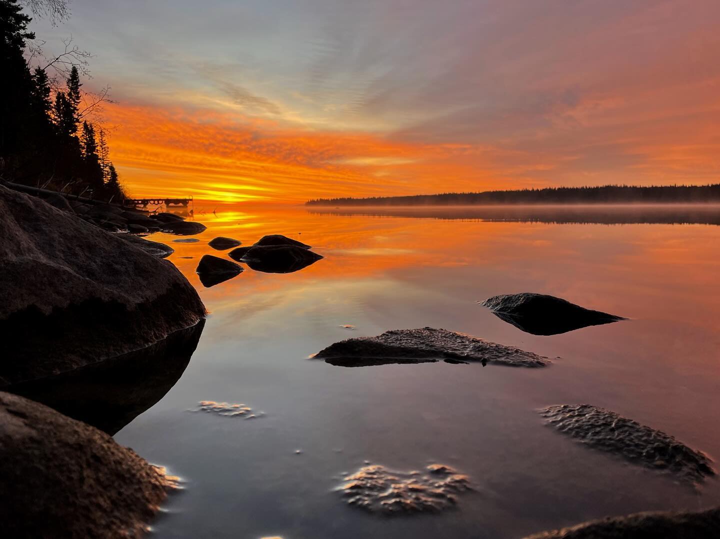 Enjoying fall in the boreal before getting back at it #nofilter #happyplace #manitoba #cabinlife #wekusko