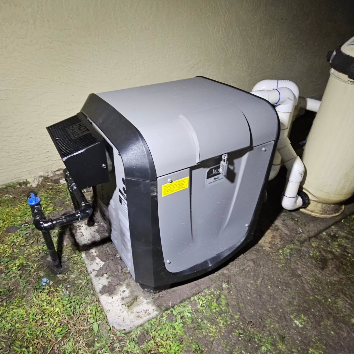 Late finish Friday to Install this Jandy JXI for a client requiring a working pool heater for guests arriving the next morning.