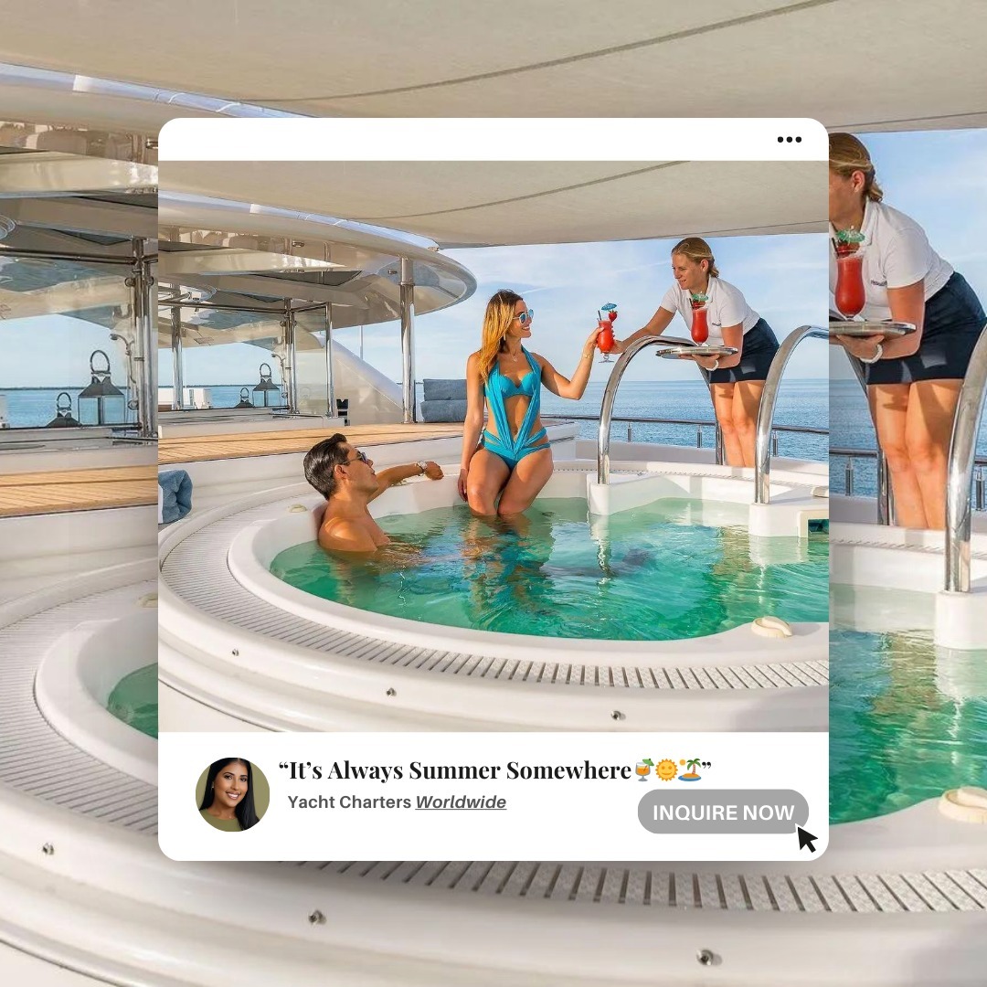 It's Always Summer Somewhere! Escape to paradise anytime, anywhere. 🌞⛵🌴 ⚓ Email me at ashleynicole@worldwideboat to inquire about your next voyage. #YachtChartersWorldwide #EndlessSummer #worldwideyacht #charters #dreamvaacation #oceanview #luxurytravel #TravelInStyle #exploretheworld #boatrental #antigua #stbarths