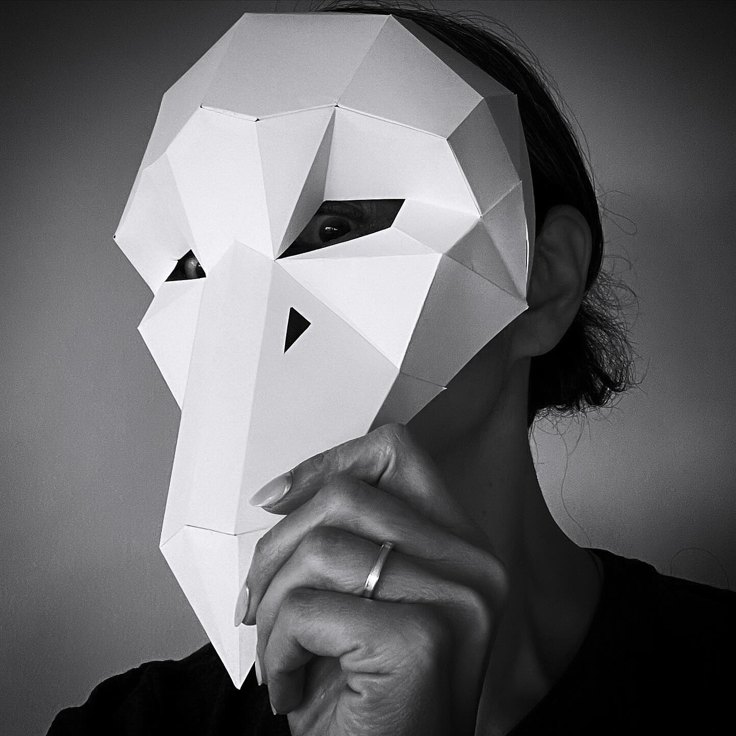 Belated Happy Halloween! 👻🎃
Feels good to step away from the computer to construct something. My team was supposed to be a murder of crows, but it was too much effort to transfer this mask template to black card stock. Skeleton Crows? Mocks of Crows? Still pleased with it in white and proud of the team effort. (📷Last 2 shots were taken by @fasterpony. 🤩)
The template is from @macheanimal. If you attempt this yourself, I recommend scoring blade, straight edge, cutting mat, mini roller adhesive, printer that can print A4 or tabloid cards stock, time, patience, and someone who will clean up your mess. 🙃
#diy #halloween