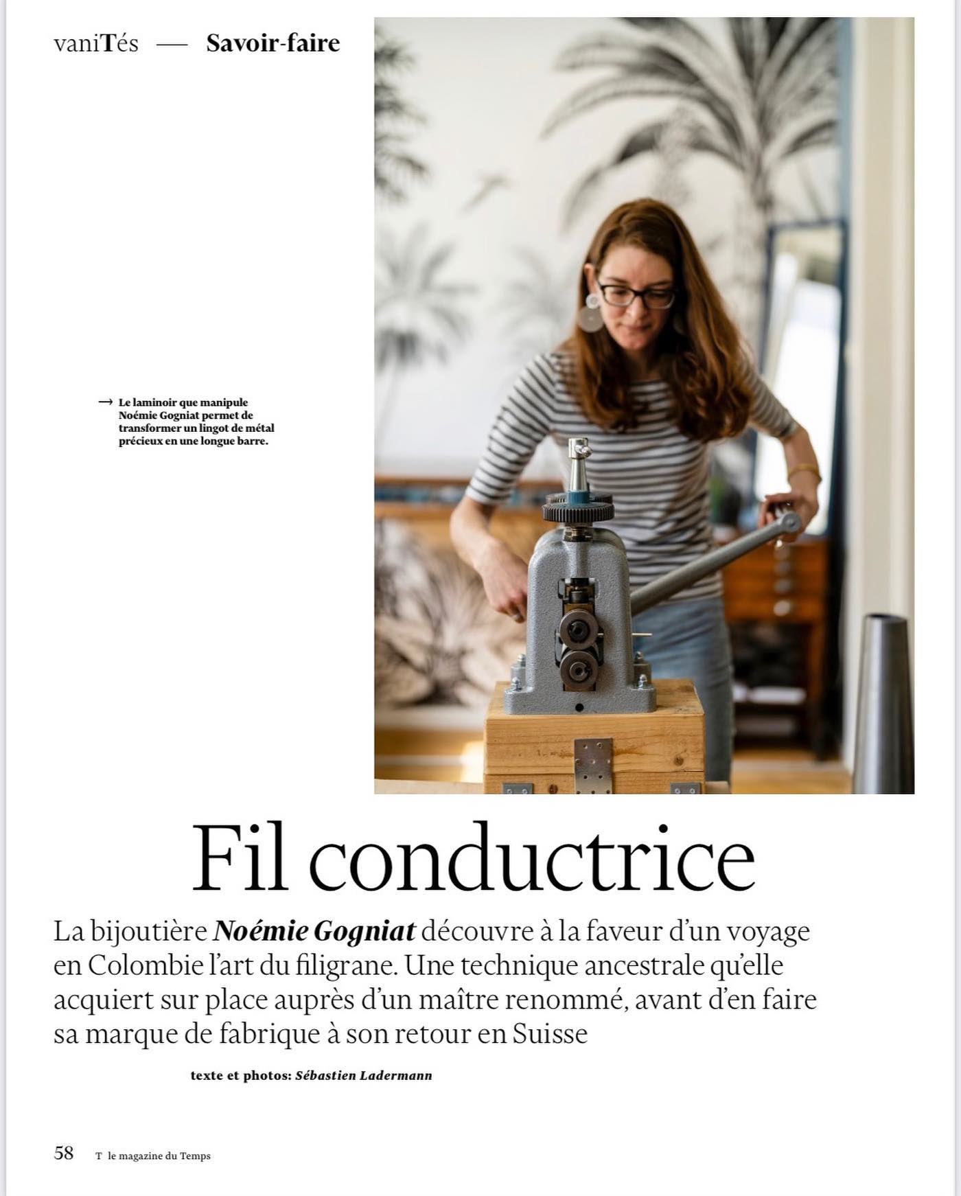 Magnifique portrait réalisé par Sébastien Ladermann pour @t_letemps .
Merci infiniment
@t_letemps
@arthena.ch
#metierdart #savoirfaire #metiersdart #jewelryprocess #artisanatsuisse #portraitartist #artisan #artisanbijoutier #creatricedebijoux #madeinswitzerland #noeebijoux #arthena