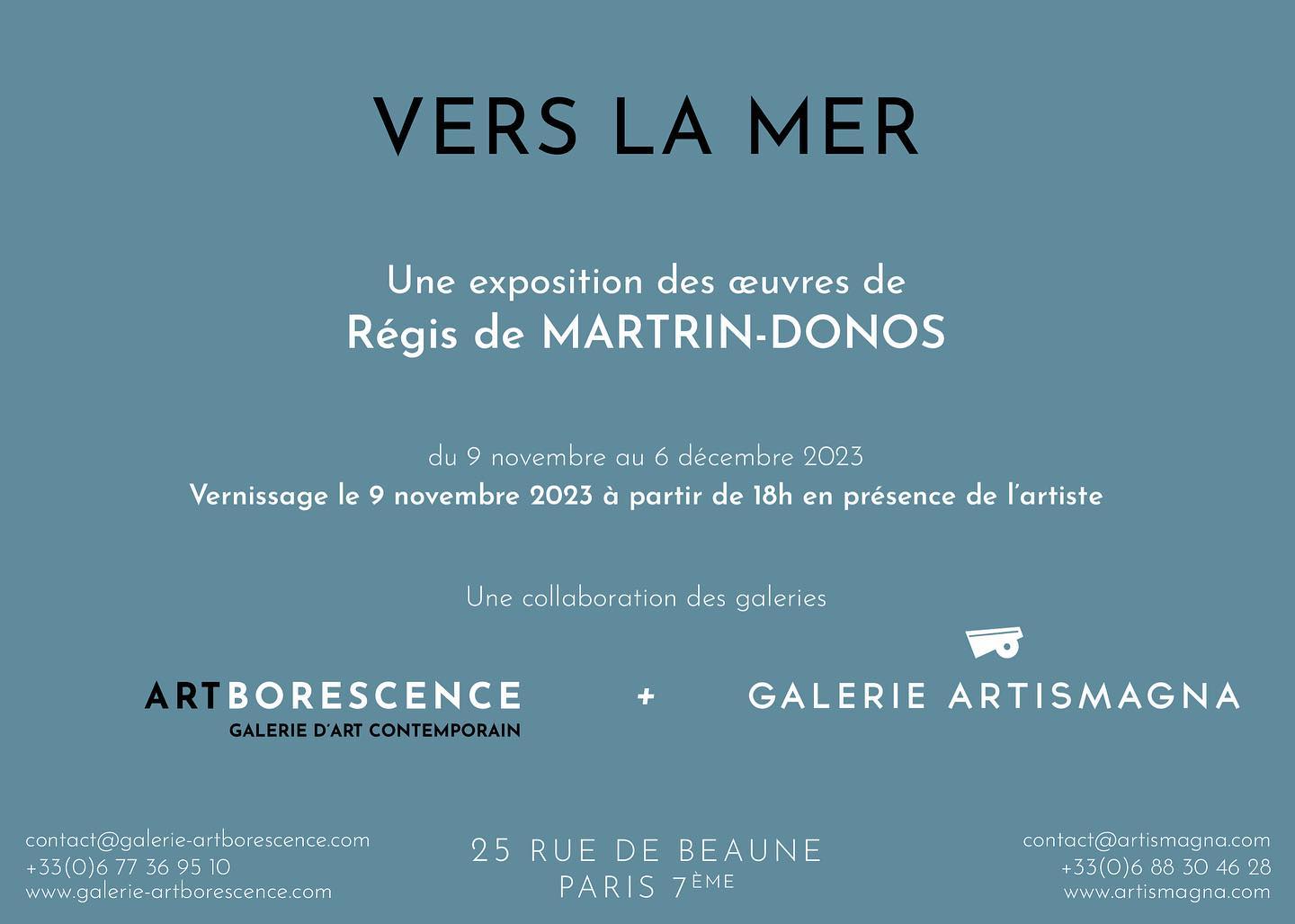 Régis de Martrin-Donos
Vers la Mer - Itinéraire d’un peintre
Vernissage le 9 novembre à 18h
Galerie Artismagna X Galerie Artborescence
📍 25, rue de Beaune - Paris
du 9 novembre au 6 décembre
Du mardi au samedi
11h > 19h
#régisdemartrindonos #regisdemartrindonos #contemporaryart #artcontemporain #artinparis #artismagna #artborescence #largescaleart #landscape #oilpainting #artofinstagram #artgallery #peinturecontemporaine #artgram #parisartgallery #bretagne #normandie #marine @galerie_artismagna @regisdemartrin