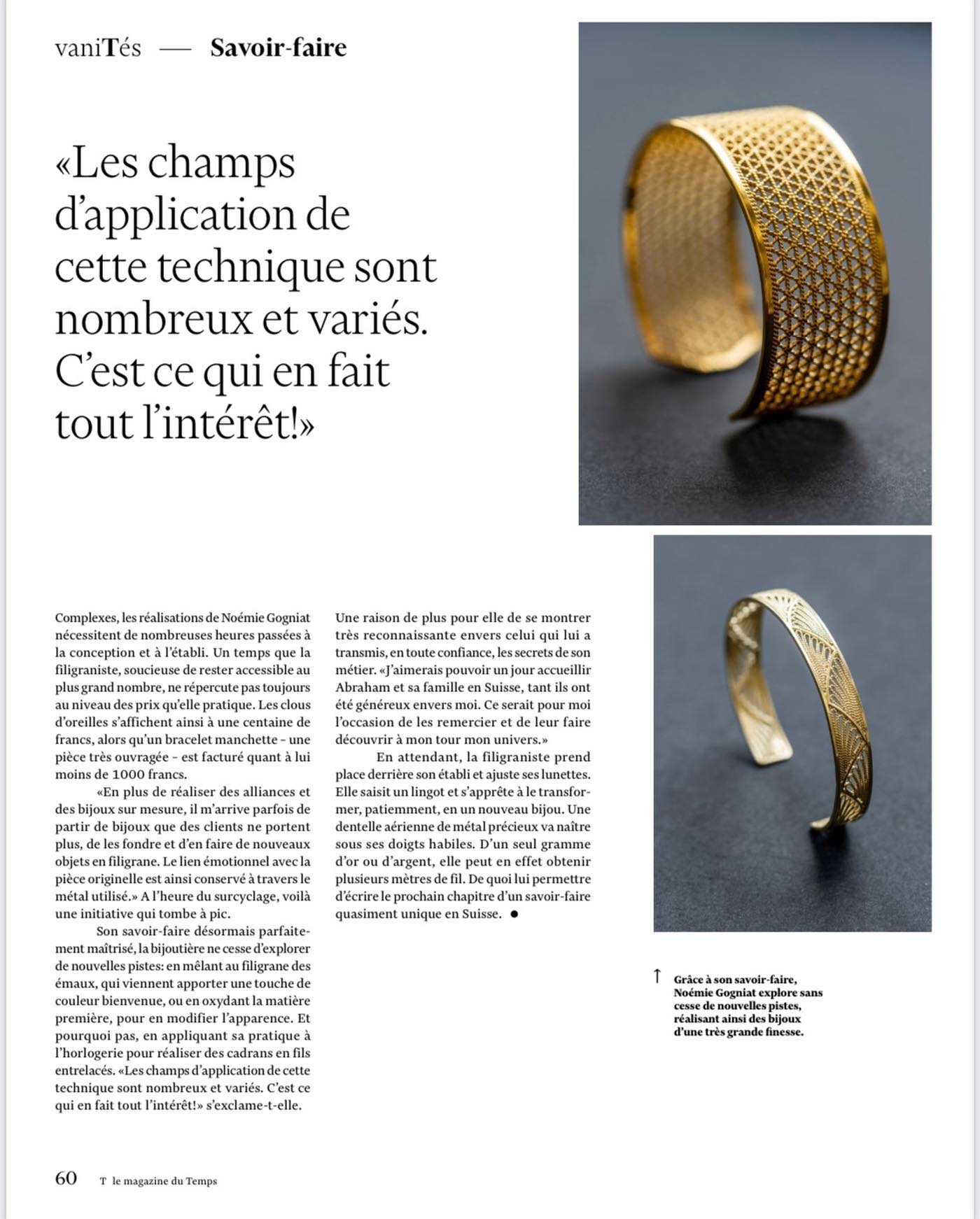 Réaliser des bijoux en filigrane requiert de la passion, une grande minutie et beaucoup de patience…
Bonne lecture !
@t_letemps
@arthena.ch
#cadeausuisse #ideecadeau #noel #offrirdufaitmain #faitmainensuisse #creationsuisse #boncadeau #offrirdubonheur #soutenirlespetitesentreprises #soutenirlartisanat #swissjewelry #swissmade #noeebijoux