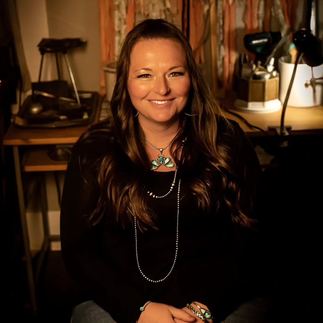 Jess is the best in the west when it comes to making beautiful and unique jewelry! Come check out her collection of sterling silver and turquoise jewelry tomorrow at our open house!! Heads up @thecharcoalandlace will also be doing a little colab with me in the future as well! ☺️ #permenentjewelry