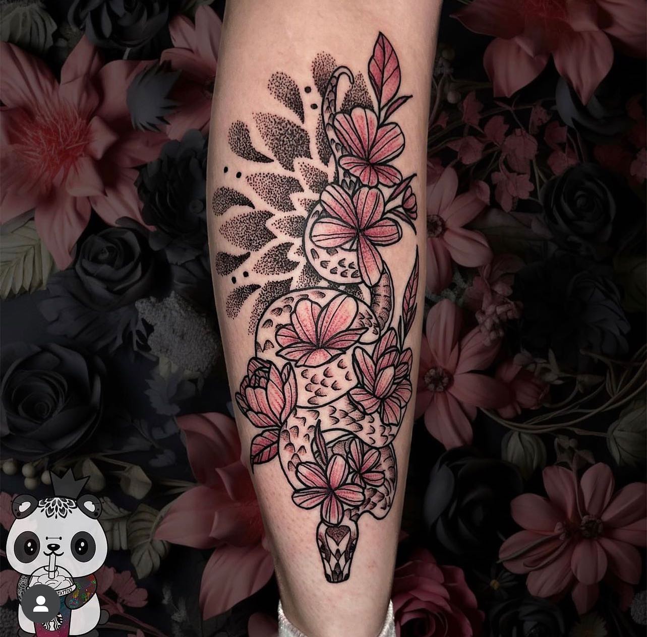 Work by @inkypandatattoo #now #tattoo #work #tattooartist #kingnumb #tattoonumb #legpiece #tattooleg #tattooideas #tattooist