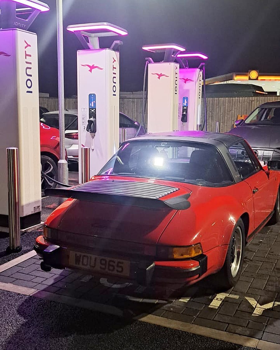 Great weekend at the NEC classic car show time for a quick charge before we head home