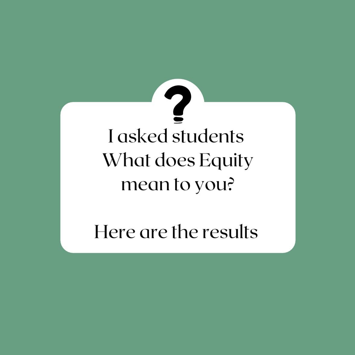 I asked students what Equity means to them… all responses from students at my local highschool.
Take a look at our future leaders responses.
.
.
.
#EDIforYouth #edi #equity #diversity #inclusion #leadership #youthleadership #youngleaders #equityandinclusion #equityanddiversity #diversityandinclusion