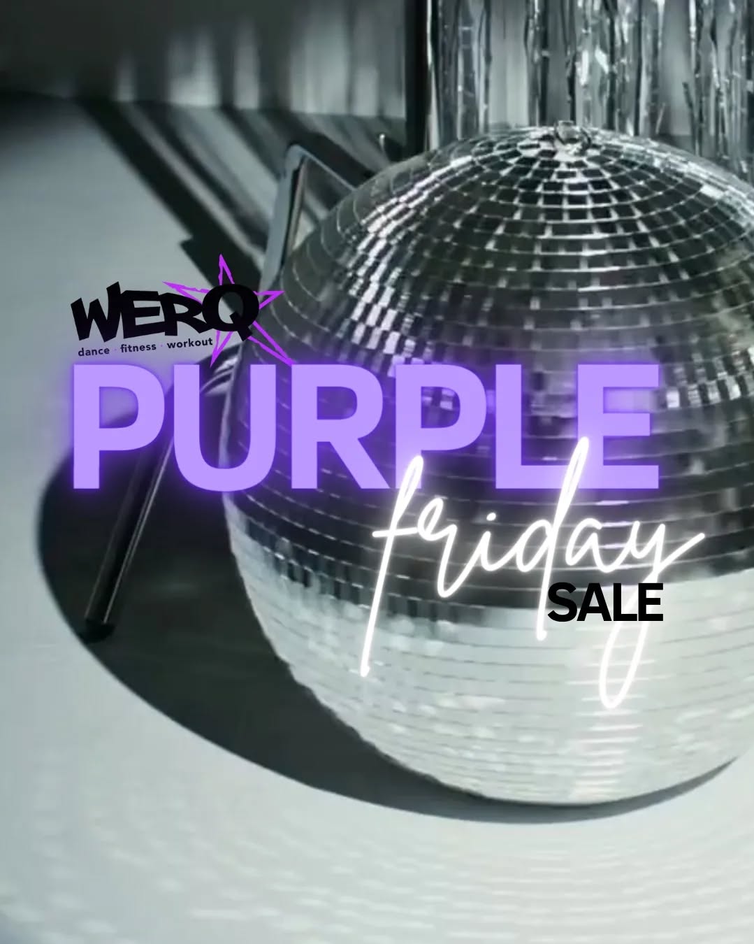 Purple is the new Black Friday! 🪩
Fresh gear, new colors, free shipping on ALL orders, and a free mystery gift for purchases over $75! ✨
Here's everything you need to know 👇
• 10am Central Haley Struxness is live on YouTube for the annual tWERQsgiving WERQout.
• 11am The Purple Friday Sale begins at shop.WERQfitness.com
• FREE SHIPPING on all orders
• FREE mystery gift with purchases over $75
• $89 Certifications (reg $249) *gasp*
• So many TEAM WERQ colors: blue, purple, lavender, berry, orchid, clay, gray
• New Instructor Merch: tanks, crop hoodies, and t-shirts
• Cozy crew socks for the whole crew
• Sticker packs to WERQify anything with a smooth hard surface
• Sale will end Cyber Monday at 11:59pm but DO NOT WAIT. We sell out every year!