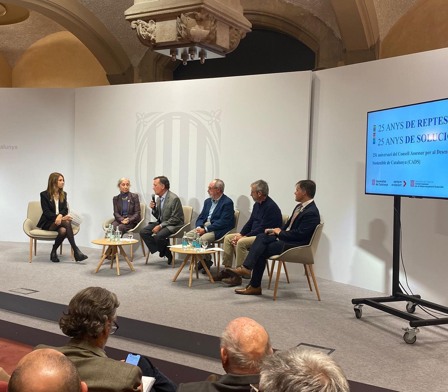 Commemoració al Palau de la Generalitat dels 25 anys de la creació del Consell Assessor per al Desenvolupament Sostenible de Catalunya (CADS). Jordi Rodó, primer director.