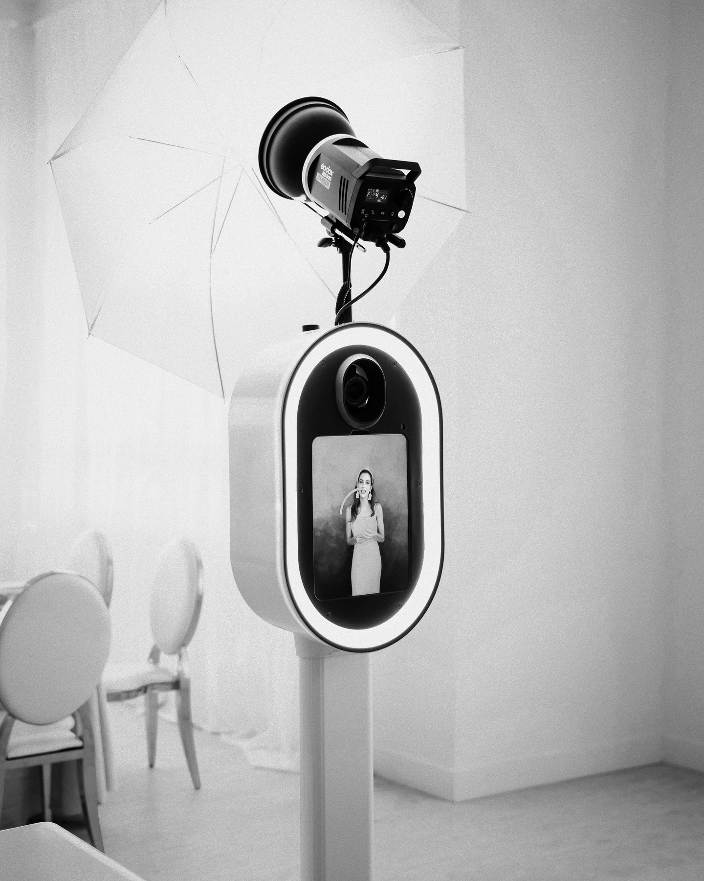 Introducing "Film Noir Photobooth", where sleek design meets simplicity.
Our photobooth is not just a tool, it’s a piece of art that stands out at any event.
With its user-friendly interface, capturing timeless memories has never been easier.
Dive into the world of elegance and high-quality black & white photography.
Your guests will thank you for it.