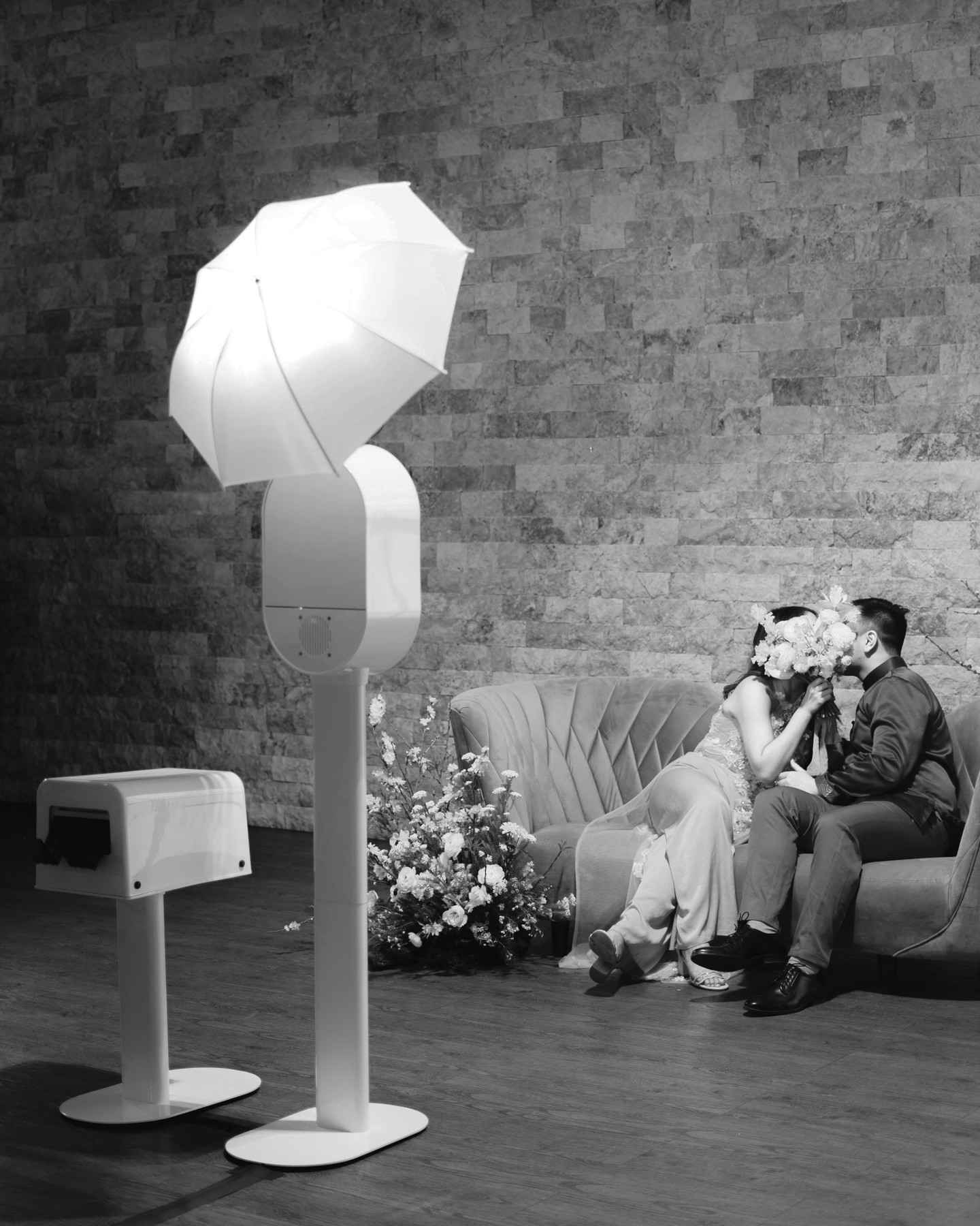 An intimate affair steeped in luxury and vintage charm. Film Noir Photobooth brought the timeless allure of black & white photography to this small, exquisite wedding. Each photo, a cherished keepsake, a story told in smiles and laughter. Because the best things come in small packages.