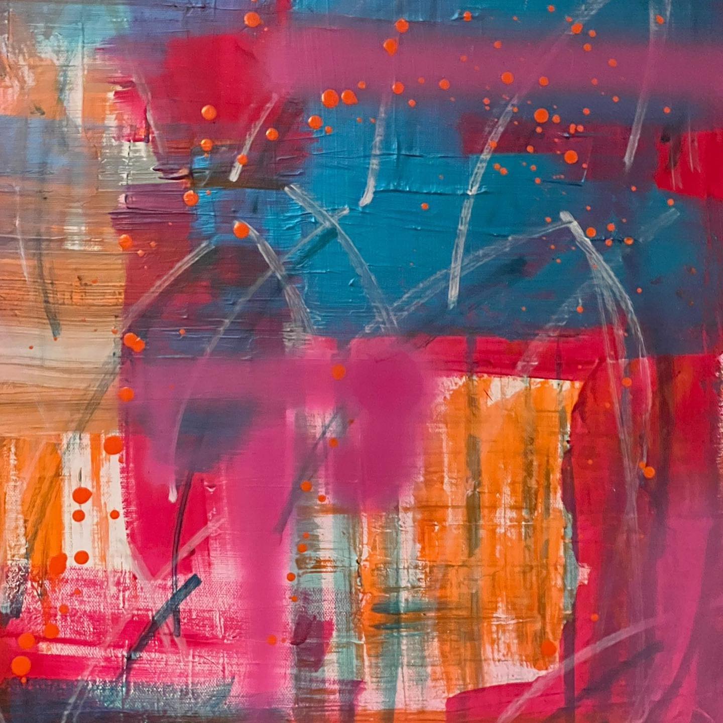 C H A O S // mixed media on canvas // £400 un-framed 50x50cm // DM for further info