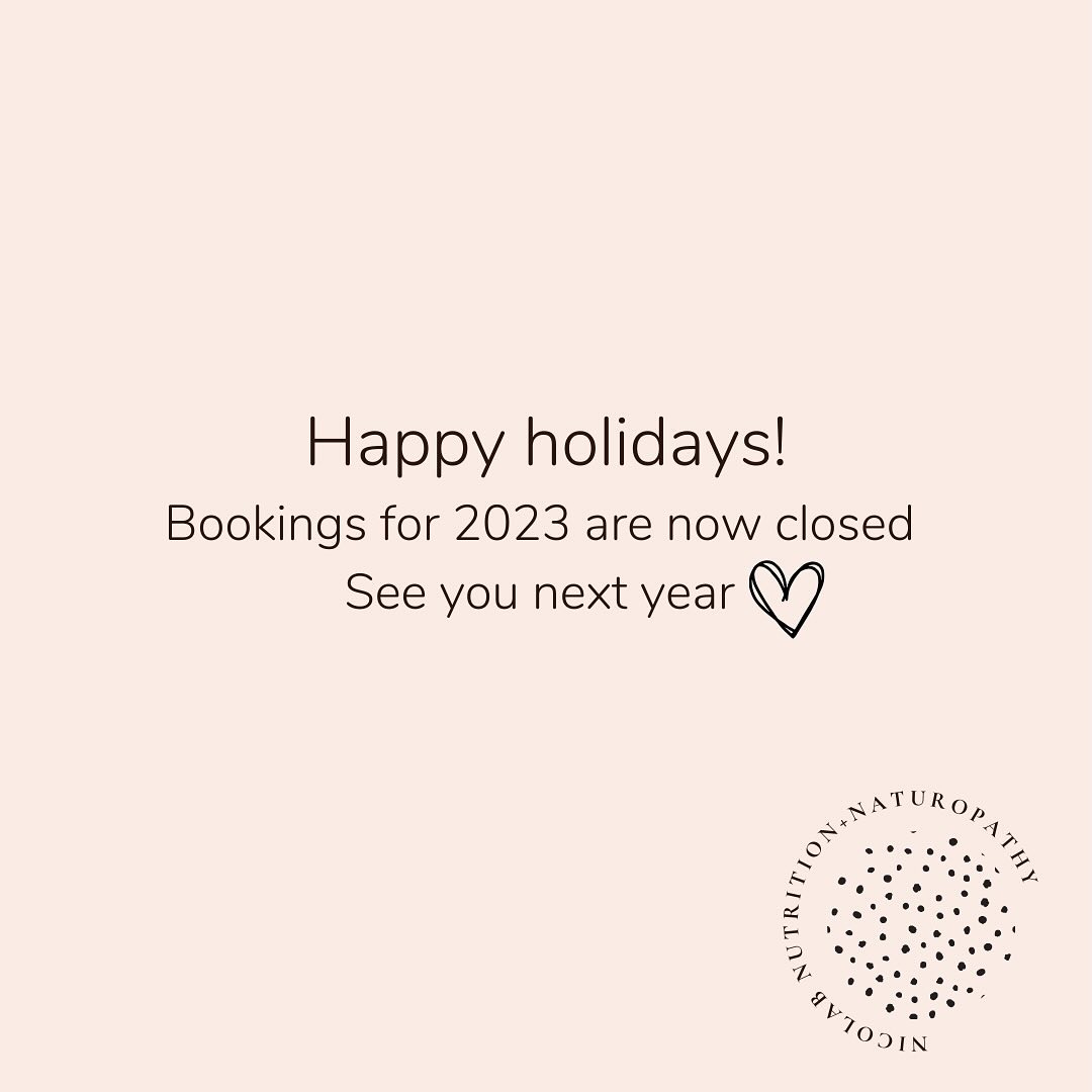 Hey everyone, my clinic bookings are now closed for this year. I'm taking some time off to relax and recharge. It's been a crazy busy year and I'm grateful for all your support and kindness. I'll be back and ready for bookings again in February 2024. Stay safe. Happy holidays! 💚