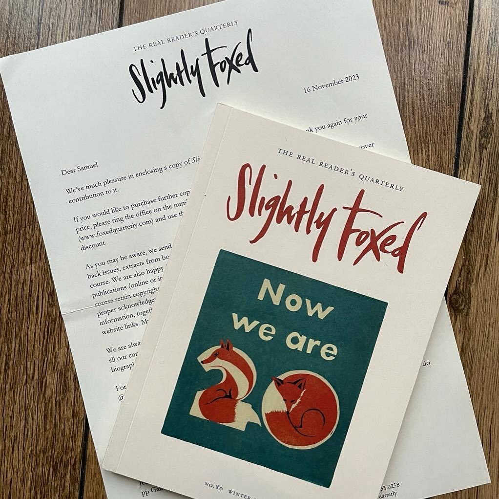 I have to admit, it is something of a dream come true: seeing my words printed in one of my favourite publications.
.
This month, my piece on Edwin A Abbott’s Flatland was published in the winter issue of Slightly Foxed, after being joint-winner of their 2022 Slightly Foxed Writers’ Competition. I have not yet dared read it!
.
For anyone unacquainted with @foxedquarterly, we couldn’t recommend it enough: a doorway to a calmer, slower world of books and reading.
.
.
.
.
.
.
#foxedwriters #books #bibliophile #slightlyfoxed #bookstagram #feelingbookish