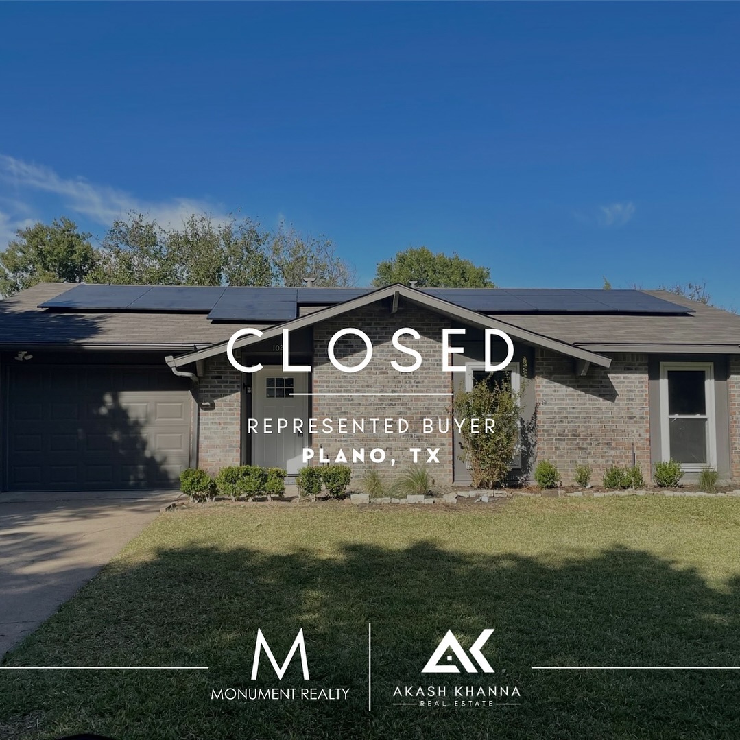 CLOSED | Represented Buyer | Plano, TX
Congratulations to my client for purchasing his first ever home. We competed against 15 offers in a high interest market and fortunately we were able to win against other offers with seller credit. Thank you for trusting me and I am so excited for your future in this home🏡
#dallasrealtor #plano #dallas #texashomes #realtor #dfw #movetotexas #plano #planotx #frisco