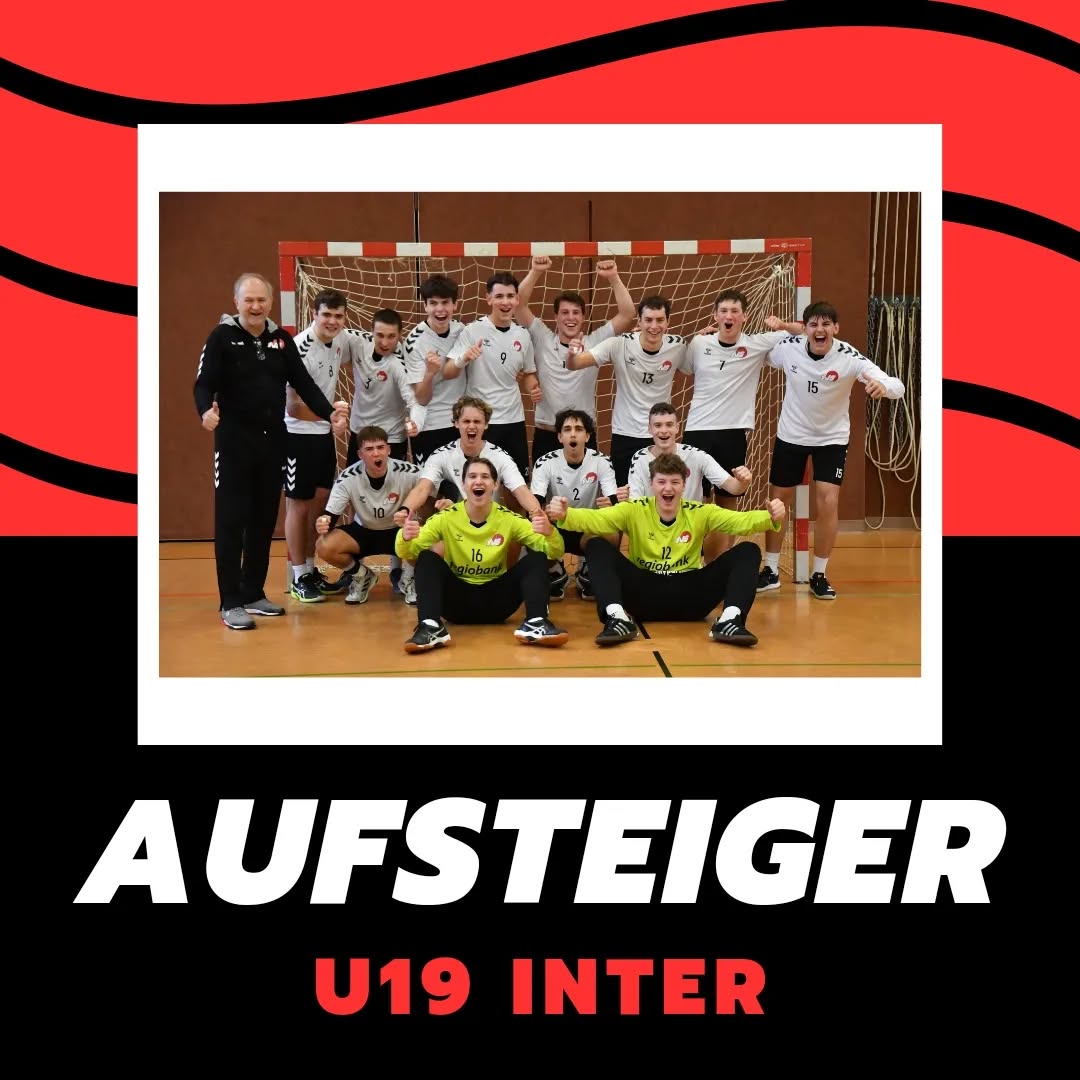 Die U19 hat es geschafft!
Sie schlagen im heutigen Spiel @handball_zurzibiet klar, und sichern sich somit den Aufstieg in die Inter Klasse
Gratulation Jungs!👏🎉