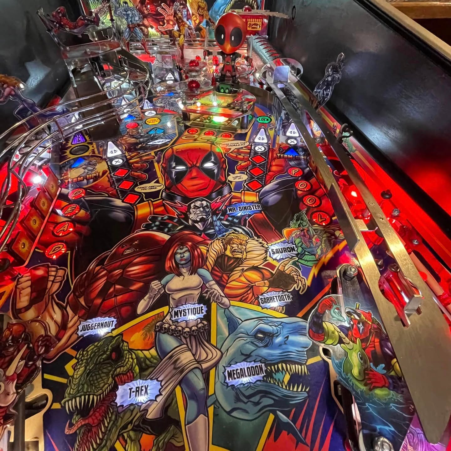 There has been a change in my pinball line!
X-Men (Stern-2012) is out and Deadpool (Stern-2018) is in. Something tells me the Merc with a Mouth will fit in fine around here 😈
Even though I have only been playing pinball 2 years I have been blessed with the amazing @sternpinball machines I have added and moved on in just a couple years.
I will miss X-Men just like LotR, Avengers, and Mando for sure. But Stranger Things, Foo Fighters, Godzilla, and Jurassic Park won't be going anywhere for a long time and with the & Deadpool add #SternPinball is still well represented as it should be!
As a free way to support my content consider following my Twitch stream:
Twitch.tv/angryoldmangamingofficial
AngryOldManGaming.com
.
.
.
.
.
.
.
.
.
.
.
.
.
.
.
.
.
.
.
.
@angryoldmangaming.official #retrogaming #retrogamer #twitch #twitchaffiliate #epicpartner #avengers #smallstreamersconnect #mandalorian
#jurassicpark #pinballlife #strangerthings #LordOfTheRings #pinball #ifpa #love #angryoldmangaming #Deadpool #follow4followback #pinballwizard #followforfollowback #gamerlife #arcade #foofighters #pinhead #pinballarcade #godzilla #xmen