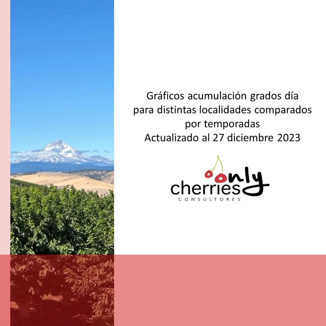 Queremos compartir está información para poder hacer un análisis de lo que fue la temporada. En la gran mayoría de las localidades estudiadas se presentó una acumulación de calor menos a años anteriores. Cómo respuesta a este fenómeno, vimos una floración y maduración más tardía de la fruta lo que resultó en una cosecha tardía. Los invitamos a ver el reporte completo en www.onlycherries.cl
#cherry #cherries #chileagricola #agrochile #agronegocio #cerezas #cerezo #cherryblossom #smartcherry #redagricola #campochileno #agricultura #revistadelcampo #mundoagro #agronomia #agro #agroquimicos