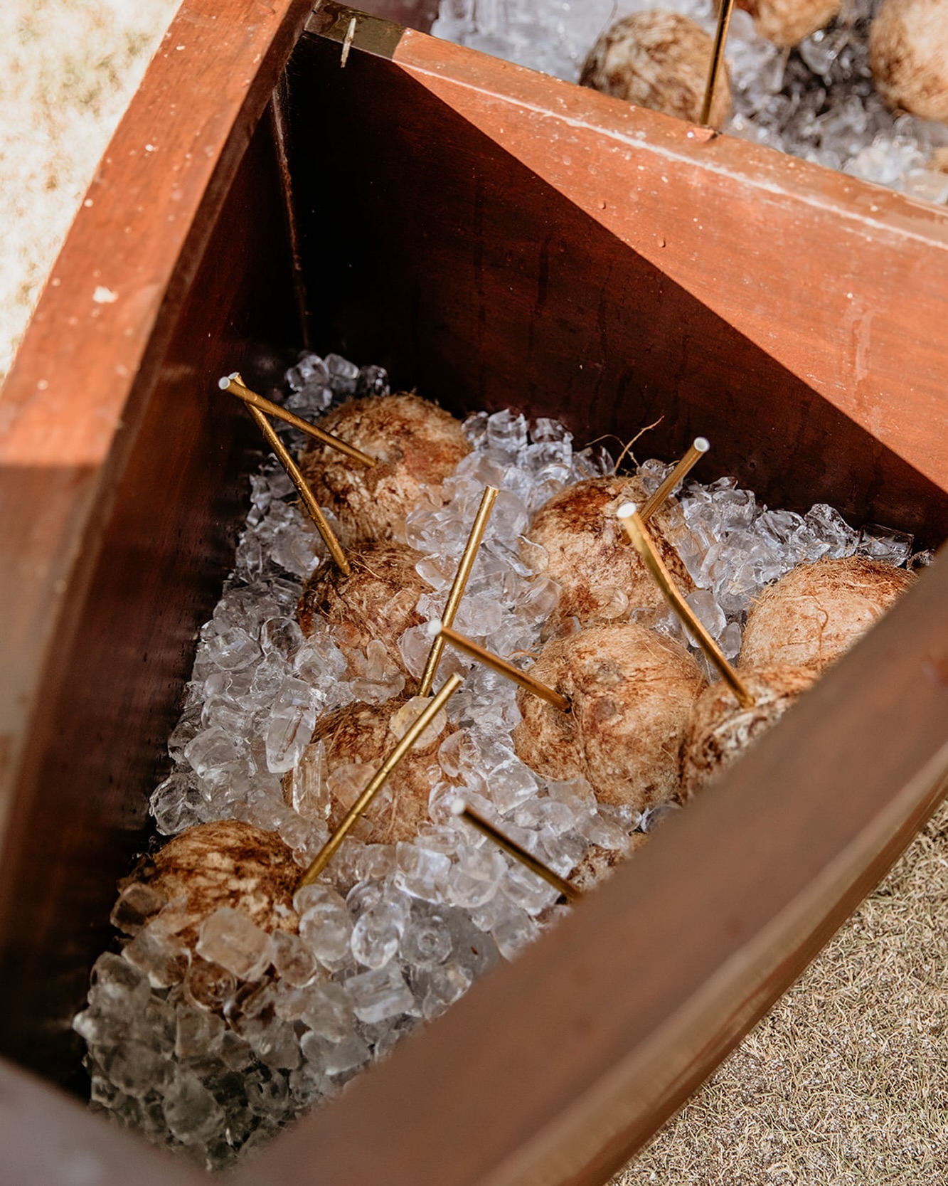 Elevate your ceremony with a cool and cost-effective twist!
Serve fresh cold coconuts to keep your guests refreshed without the need for a bar during seated moments. It’s a budget-friendly way to delight your attendees! 🌺🥥