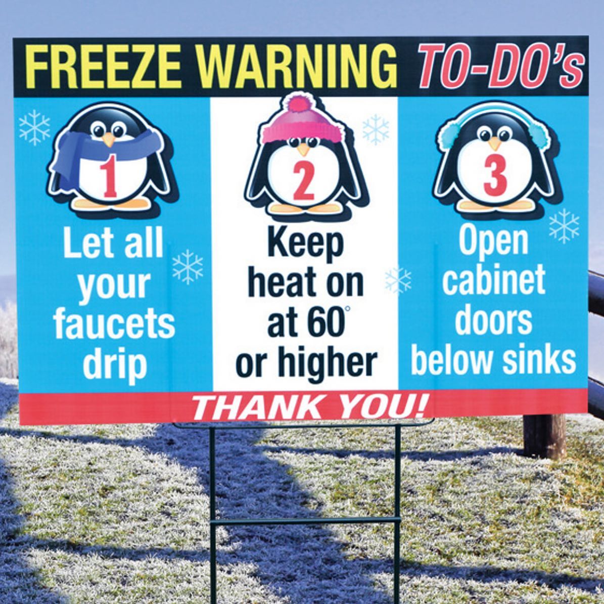 Be weather aware through the upcoming week! Temperatures will be dropping below freezing over the weekend, and will remain that way through most of next week. Here are some helpful tips to avoid freezing pipes:
1. Heat your home! If you must leave for any extended period of time, do not turn the heat completely off. Turn your thermostat to heat and set it no lower than 60°.
2. Open cabinet doors under all sinks so that the pipes will be ventiated with warm air.
3. Leave bathroom and kitchen doors open to also help circulate warm air. These rooms must have heat at all times.
4. Leave indoor water faucets dripping slowly, especially those on exterior walls. Make sure your sinks are draining properly and do not leave unattended for long periods of time.
5. Be alert! If you see anything unusual - for example if you see water leaking anywhere in or around your apartment building, notify us!
We can be reached during business hours at (205) 752-0484. Should you have a maintenance emergency that occurs after hours or during the weekend, you can contact our emergency line at (205) 799-2528.