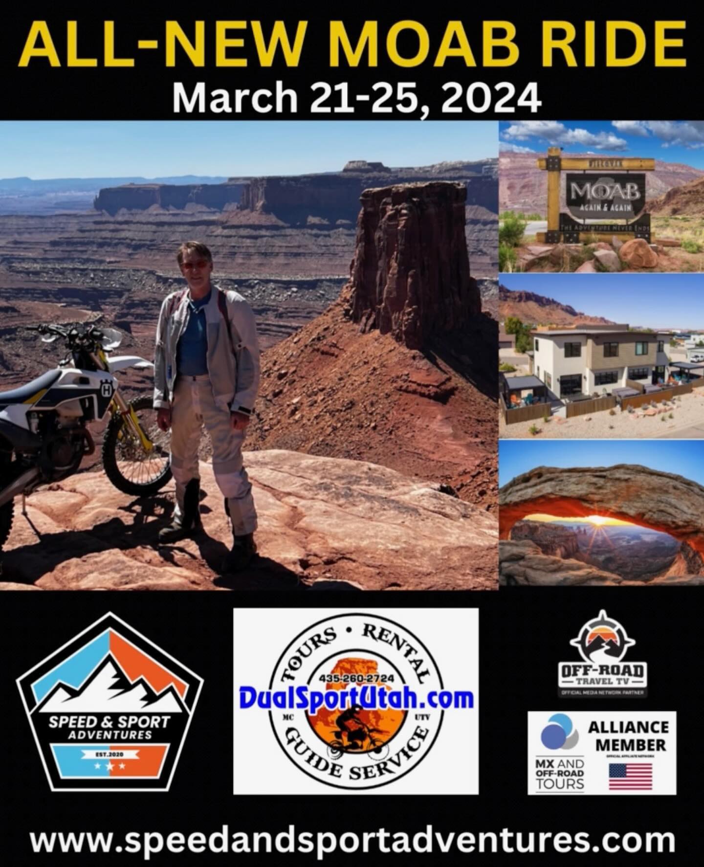 Only a few spots left in our Moab, Utah tour with @dualsportutahcom. Sign up on our website today for this amazing experience. #dirtbiketours #adventure