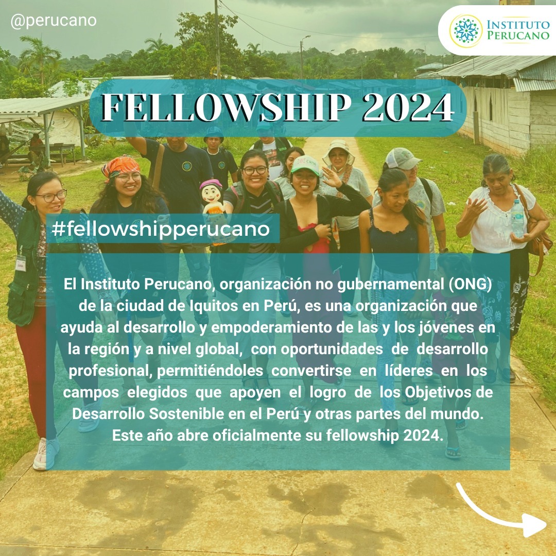 📣Iniciamos la postulación al Fellowship del Instituto Perucano 2024...
Es una oportunidad única para jóvenes y todos comprometidos con el cambio social a nivel local y global. Nuestro programa con duración de 1 año ofrece desarrollo profesional y liderazgo, orientado a la próxima generación de líderes comunitarios y del sector social. Enfocado en el diseño y desarrollo organizacional para el crecimiento sostenible, el fellowship busca impulsar el logro de los Objetivos de Desarrollo Sostenible. ¡No pierdas la oportunidad de postularte hasta el 28 de febrero y contribuir al empoderamiento de comunidades!
Link de inscripción:
https://forms.gle/4vmhS6EMGBf1RAcy9
#Fellowshipperucano Fellowship2024 #DesarrolloSostenible