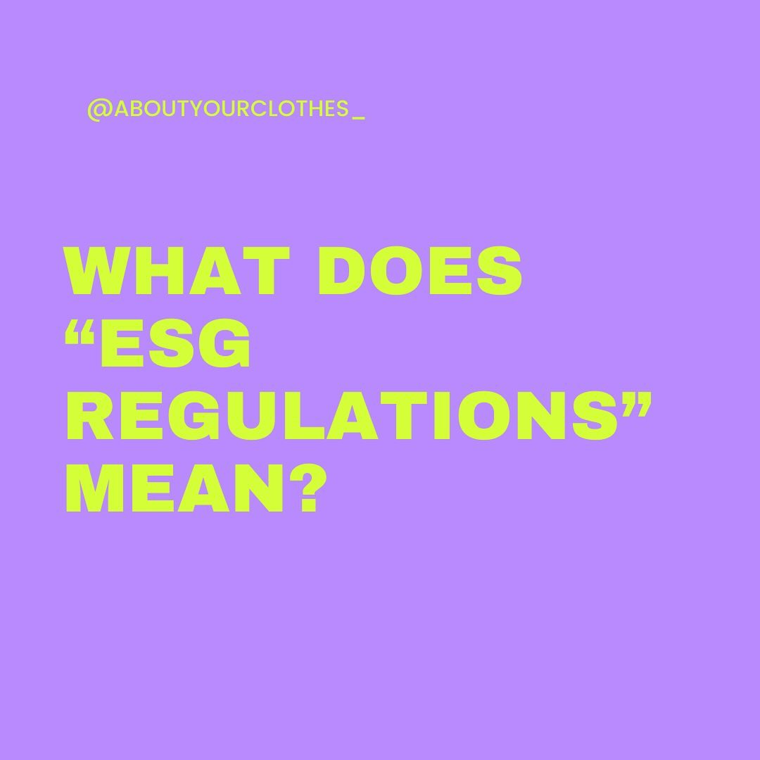 What is ESG!? These regulations analyse the sustainability of all companies! They cover: Environment. Government. Social. ✅
#esg #sustainability #sustainable #fashion #fashiongram
