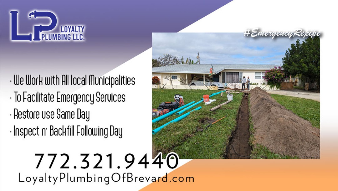 Is your house backed up due to a collapsed sewer line?
If you have a situation that needs immediate attention, most municipalities will work with us to issue an emergency permit so we can repair/replace your plumbing system to working order as soon as possible.
Plumbing service from leaks to repipes - call us today for a quote.
LoyaltyPlumbingOfBrevard.com 772-321-9440
#plumbingsolutions #licensedplumber #brevardcounty #spacecoast #plumbingrepair #repipe #sewerrepair