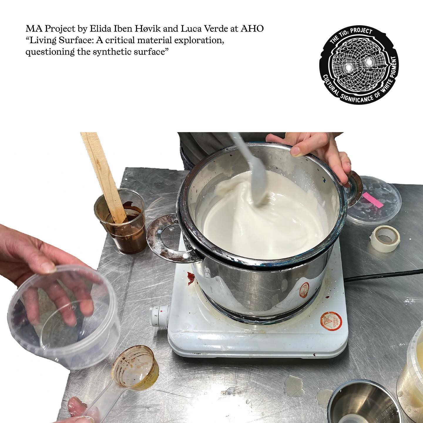 We are happy to share the work of two talented designers, Elida Høvik and Luca Verde, who have recently graduated from The Oslo School of Architecture and Design with an MA in Industrial Design (2024). Høvik and Verde have collaborated on their MA thesis project «Living Surface: A critical material exploration, questioning the synthetic surface», which is in dialogue with the TiO2 Project. Read about their work: www.tio2project.com @lucaaverde @elidahovik