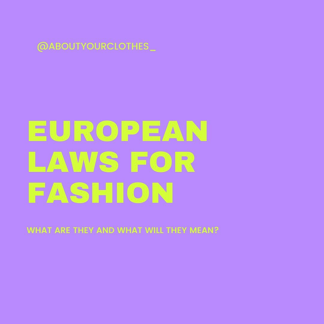 New textiles laws in #europe are about to drop ⭐️ Brands and producers will have to be ready. We can help by being informed about what the #eu wants to do and how they propose to do it!
#fashion #sustainability #sustainable #fashionindustry