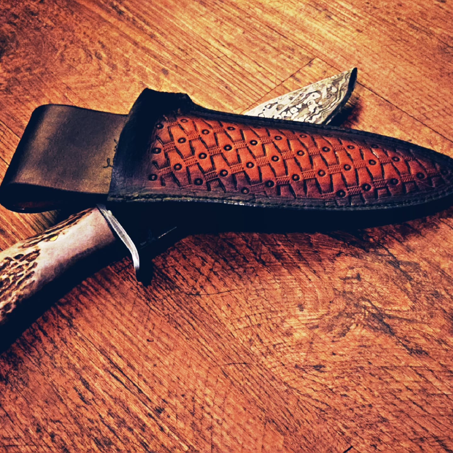 Custom knife sheath #leathergoods #leatherknifesheath #customleatherwork #customleather