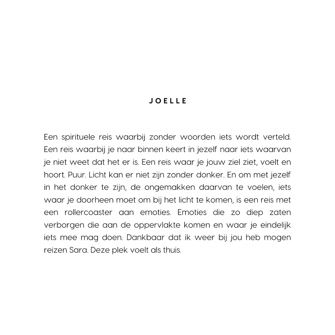 @jeauxwiejeaux
Some heartwarming words by a special one.
Joëlle kwam hier een keer binnen .. en is eigenlijk nooit meer weg gegaan. Who thought that the most convincing support would be a participant becoming your soulsister…
I love you & thank you for everything you do, say & everything you don’t even know.
🤍