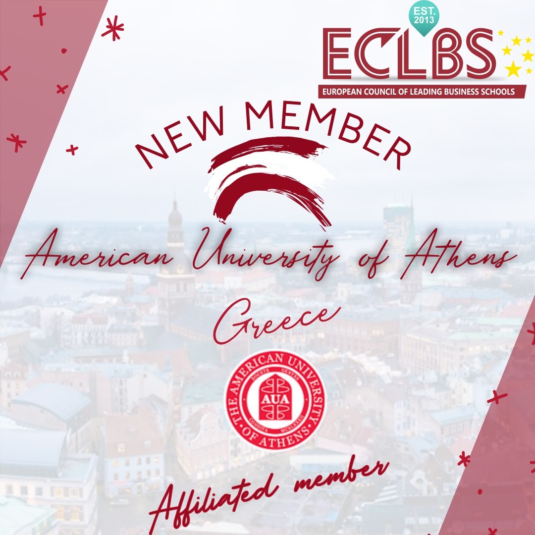 We are happy to welcome
American University of Athens (AUA)
in
28is Oktovriou 87, Athina 106 82, Greece
As an Affiliated member of the European Council of Leading Business Schools & Institutes ECLBS
