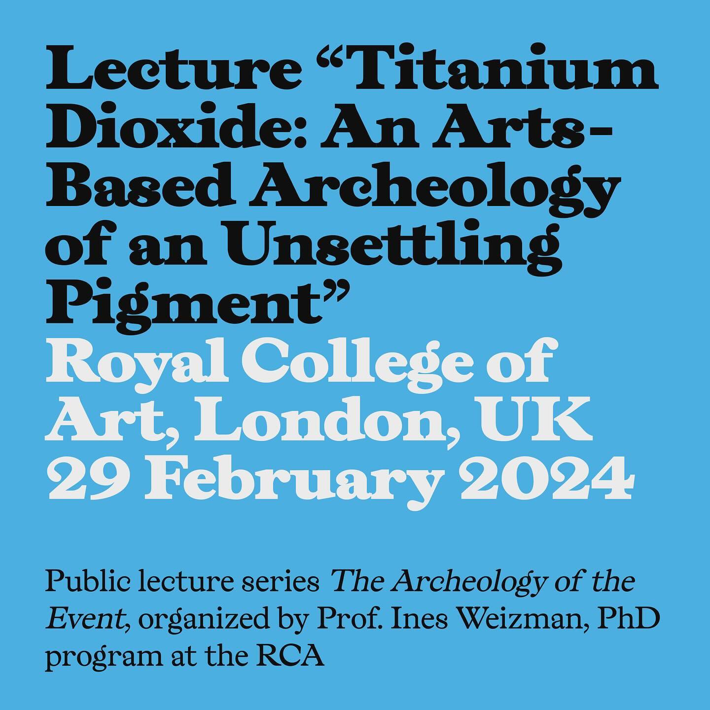 We are really looking forward to presenting our research at the Royal College of Art on 29 February. Our talk is a part of as part of the lecture series ‘The Event of Archeology: Colour Investigations and Reparation’ organized by Ines Weizman and the PhD programme, and will also include a presentation by Adam Lowe @factum_foundation