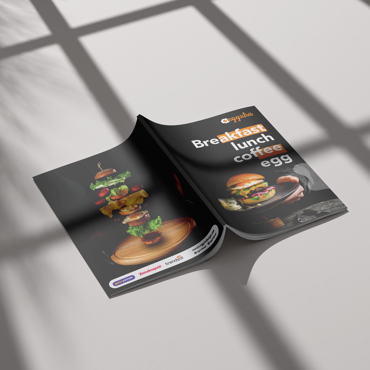 Menü tasarımı çalışmaları.