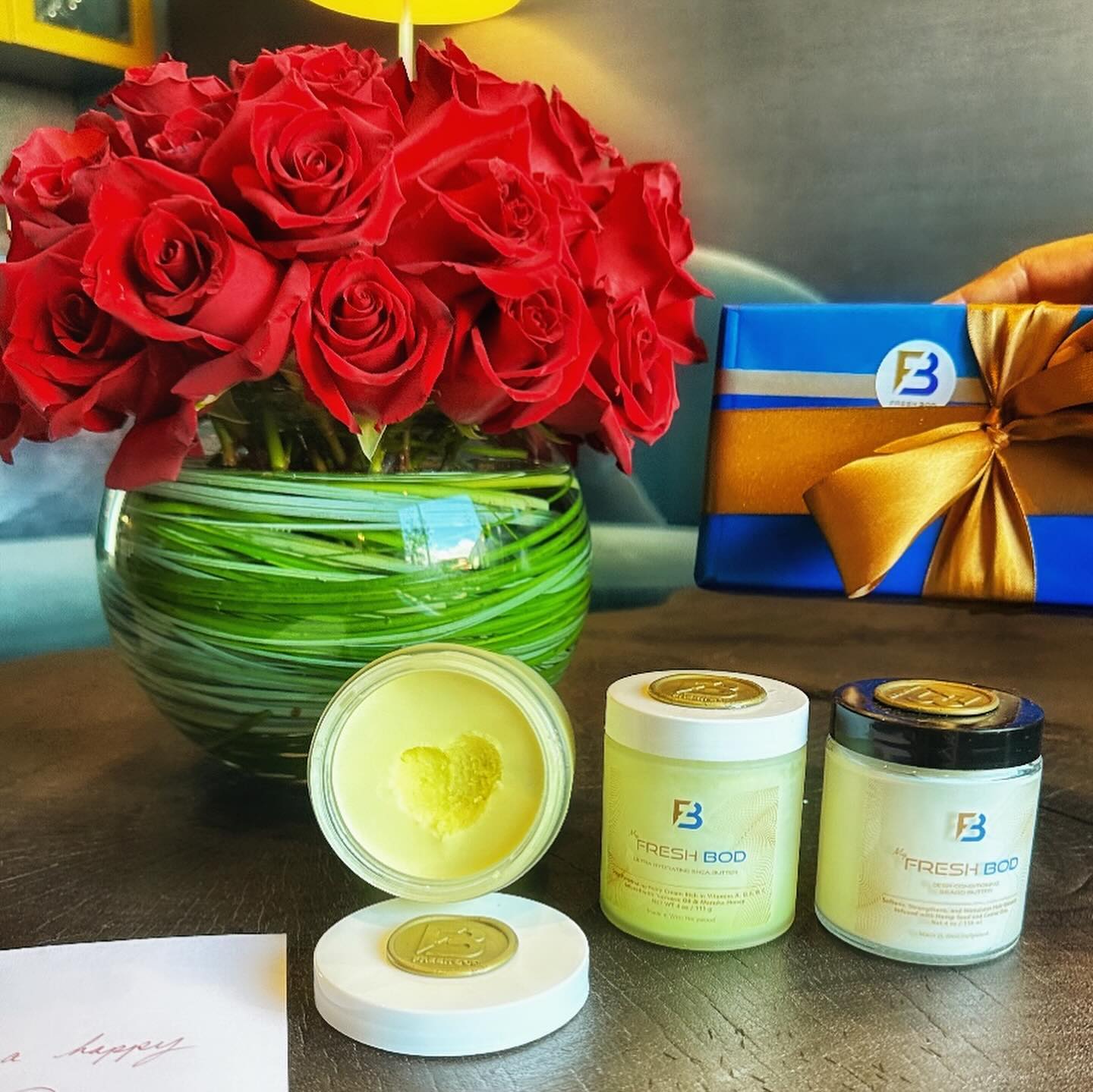 Embrace the spirit of love and self care this Valentine’s Day by indulging in our exclusive Men’s Body Butter and Beard Butter 2oz Gift Set. This extraordinary gift will surely delight the remarkable men in your life as you honor this special day. For inquiries and to make a purchase, kindly reach out to us via direct message on Instagram. The price of this exceptional gift set is $40, excluding shipping and tax. Don’t miss the opportunity to pamper and cherish your loved ones with this exquisite offering.
#giftforhim #valsdaygiftideas #menstyle #menskincare #menskincareproducts