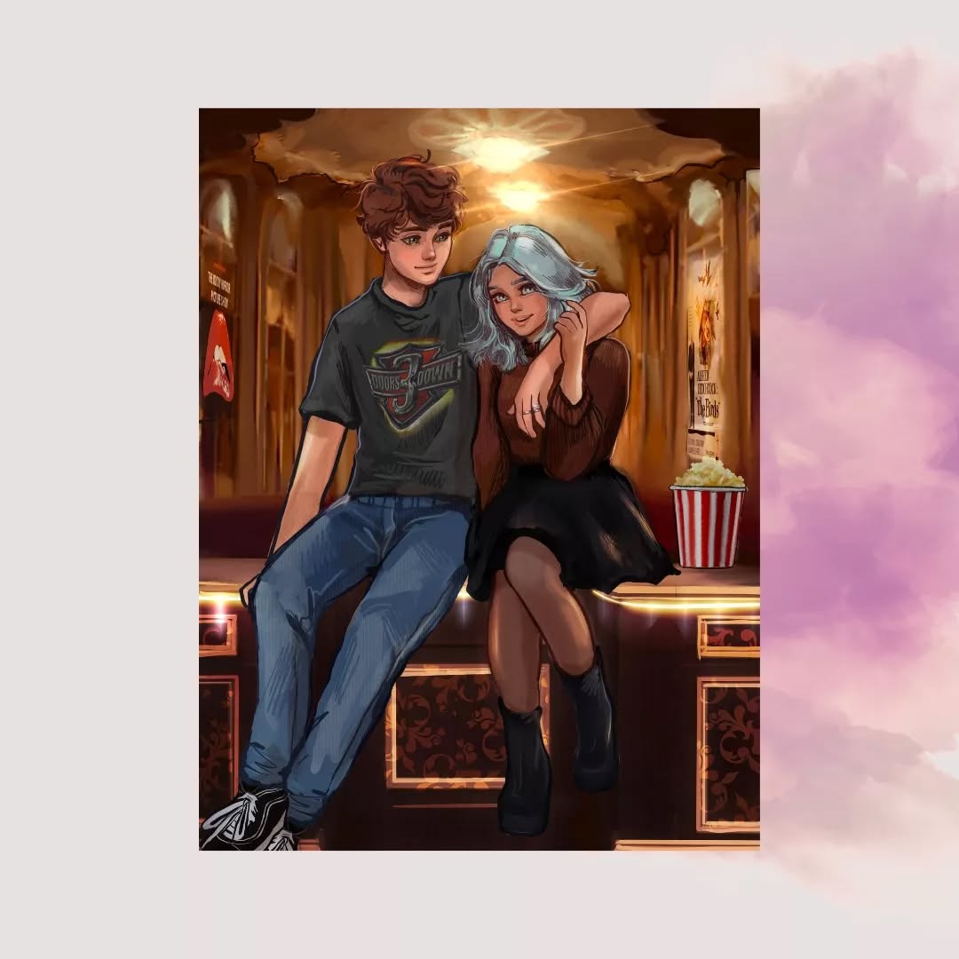 Aaaaaand in all her glory once again:
The beautiful artwork of Hannah and Dylan by @smoustart
I love it so much and couldn't imagine a better character card for my debut.
#debüt #popcorn #saltypopcornandsweetnights #Veröffentlichung #lisamarijkegosink #weltenbaumverlag #verlag #saltypopcornnights #writing #wannabewriter #romance #creative #author #projektpopcorn #autorin #autorenleben #cosyromance #Bookstagram #Bücher #books #bookaddict #buchliebe #bücherwurm #bookaholic #bookstagramgermany #bookishlove #bookiesupport #bookiesunited #swiftie