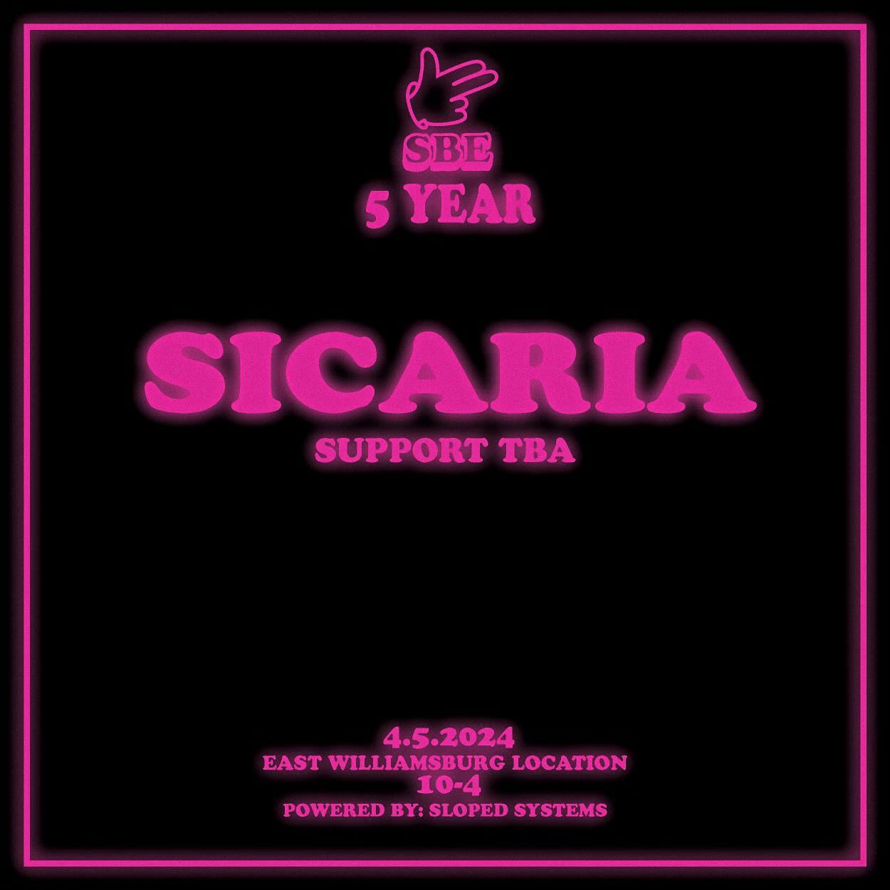 5 Years of SBE: 5 years of sound system parties, label releases, showcases, pop ups, live streams, you name it...
Join us for this milestone celebration, with one of our biggest lineups to date as @sicariaonline returns to NYC for what’s set to be one of the largest nights of bass music NYC has to offer
Support lineup TBA in the coming weeks, we’re broadening our sonic palate with this one. The ethos of SBE will always be deeply intertwined with dubstep, bass music and sound system culture - you bet this support bill will not disappoint
All this, powered by @slopedsystems - Need we say more?
Tickets available via RA now
SEE YOU IN THE DANCE
Flyers by @sarkosis.nj