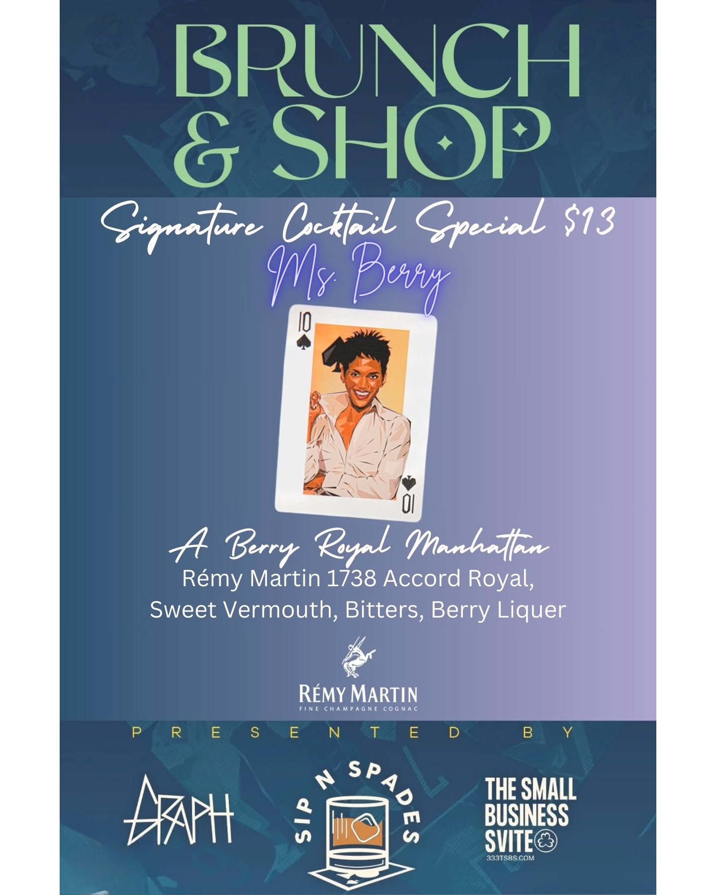 Had the opportunity to create a BERRY special cocktail w/ Remy Martin & @thesvite inspired by one of the cards in our brand new playing card deck! Just like Halle, this cocktail is a perfect ten! #sipnspades #remymartin #333Lounge #Spades