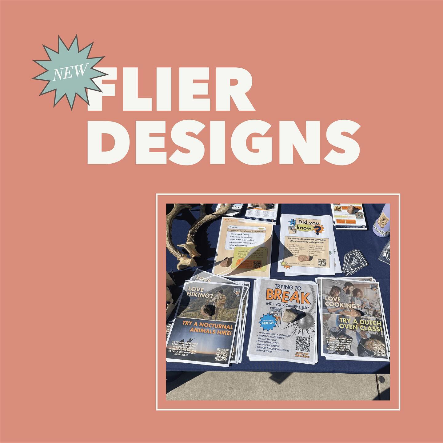 I’ve been making a lot of fliers for work, and these ones made their debut yesterday!! We did a tabling event at UNLV and actually ran out of fliers😆