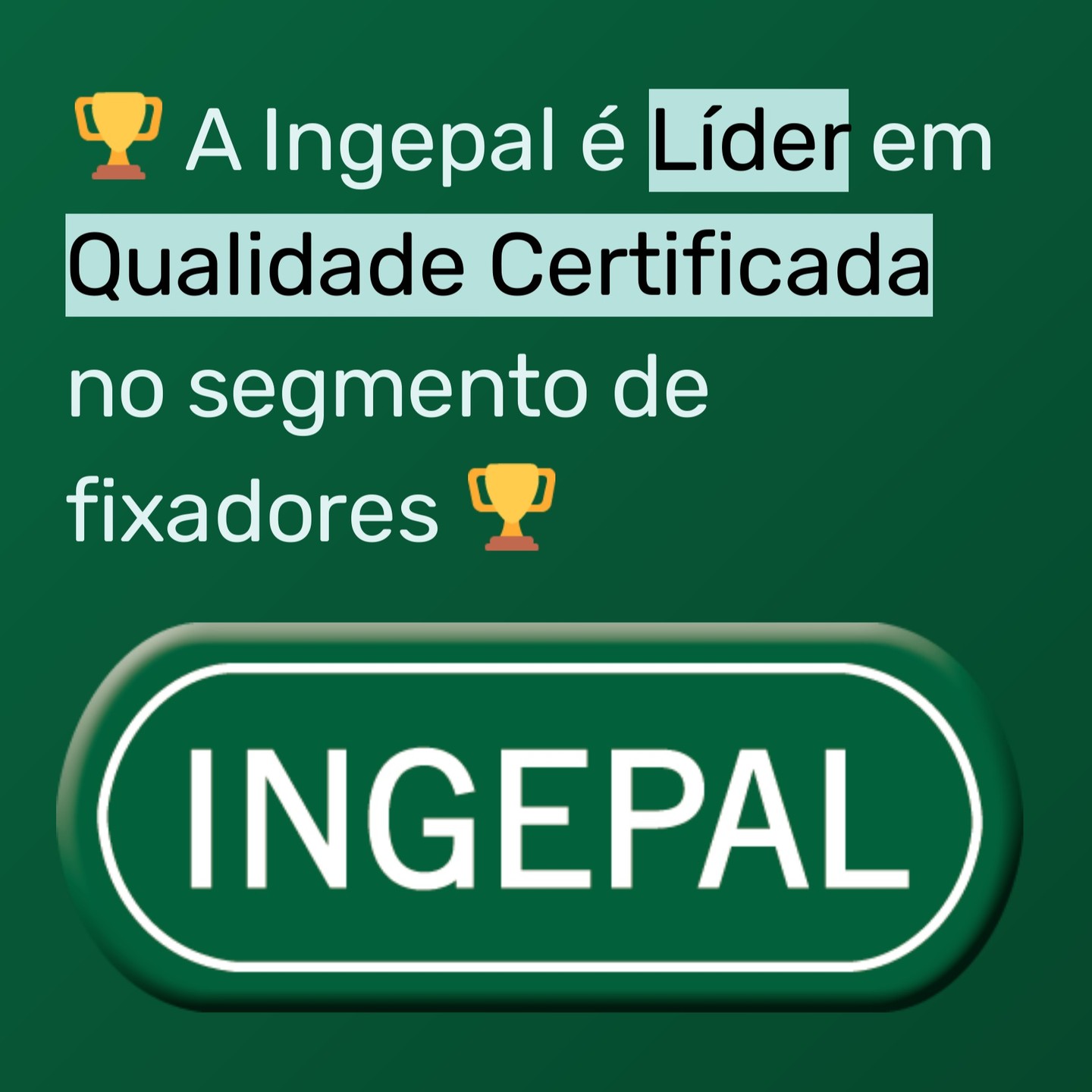 🏆 INGEPAL: Líder em Qualidade Certificada no segmento de fixadores 🏆
1️⃣ Certificação IATF 16949: Padrão automotivo global que assegura qualidade e consistência.
2️⃣ Normas ISO 9001: Compromisso com processos padronizados e melhoria contínua.
3️⃣ Compromisso com a Qualidade: Nosso DNA empresarial, refletido em cada produto.
Compartilhe conosco a busca pela excelência! 🌟 #INGEPAL #QualidadeCertificada #Excelência #Parafusos