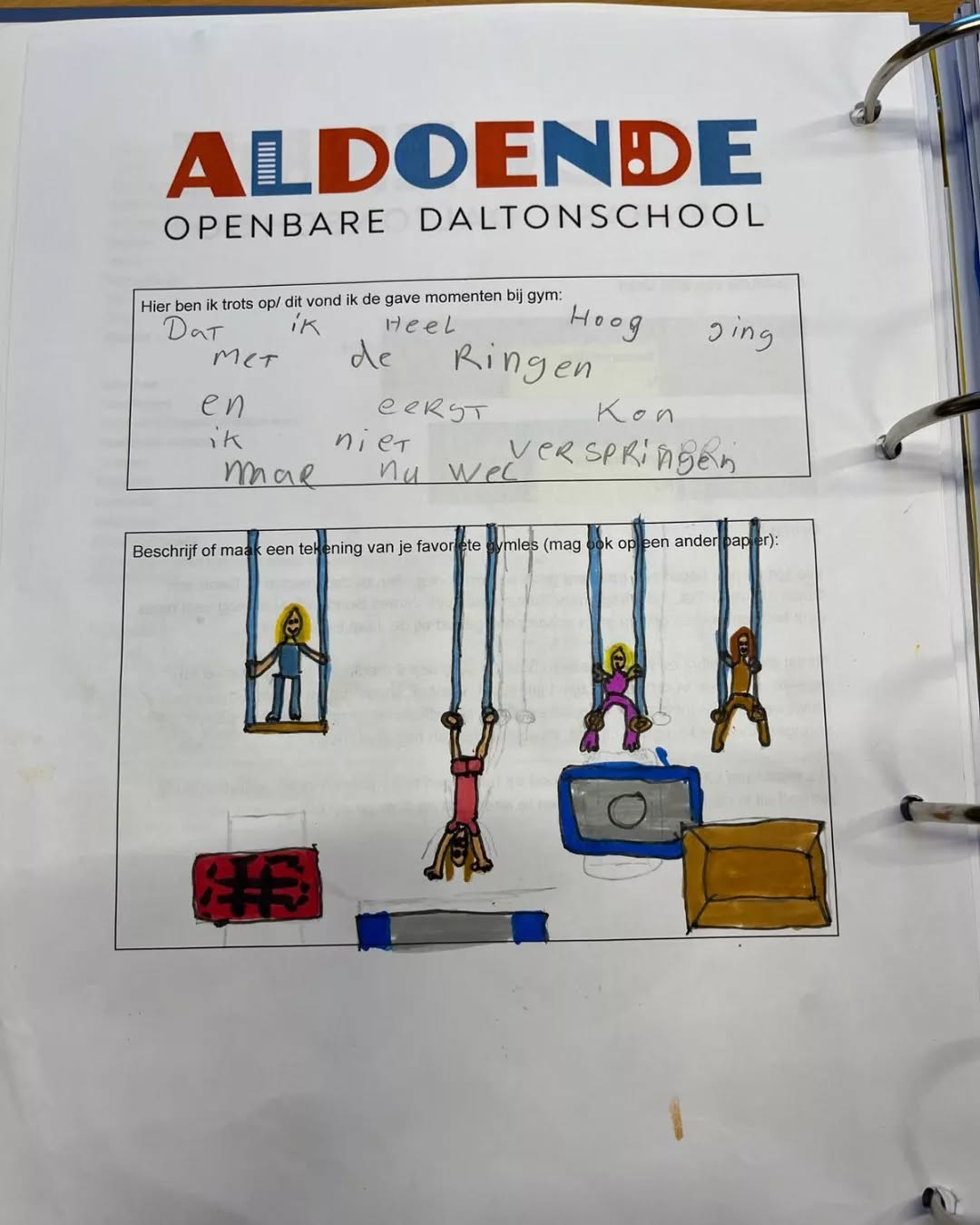 Vanaf dit jaar krijgen de kinderen ook een sportfolio in hun rapportfolio. Niet alleen de leerkracht beoordeelt de kinderen, maar ook de kinderen zichzelf. Hier een mooi voorbeeld! 🏀🎾