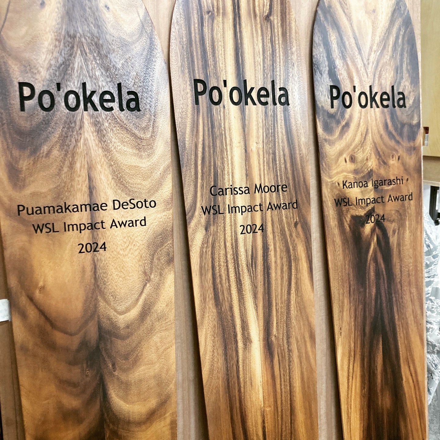 Recent laser engraving job for @royalhawaiianwoodwork for the 2024 WSL Impact awards recipients. #lanikaicraftsman #woodworkdesignshawaii Woodwork Designs Hawaii is not just another woodworking shop. Our shop is a family-owned business that offers a wide range of services, including design and fabrication, general millwork, woodworking, CNC work, laser engraving, metal fabrication, and sewing. Our team is dedicated to helping you bring your ideas to life, from simple projects to complex designs.