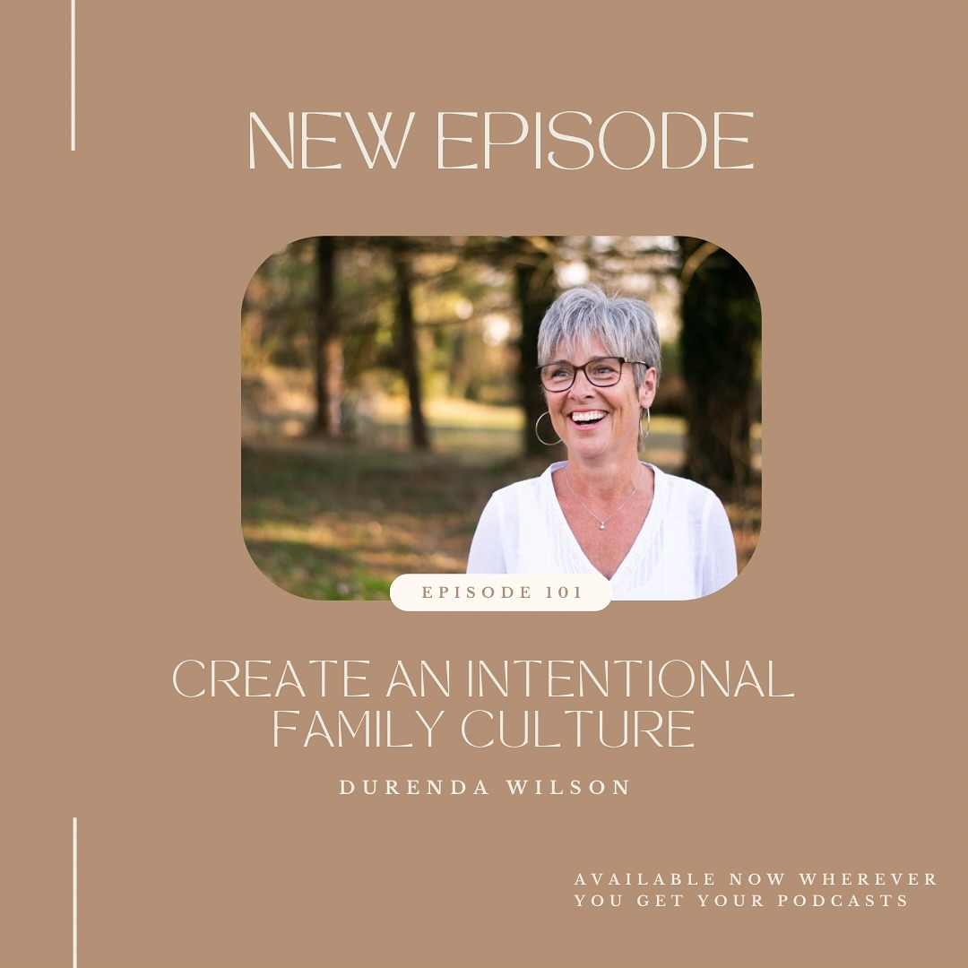 Durenda Wilson is an author, speaker, fellow podcast host — and most importantly — wife of 34 years, mother of 8 and Nana to 10 grandbabies. She is an advocate for an unhurried approach to homeschooling.
In this episode, @durendaleewilson shares her journey of motherhood and the decisions she and Darryl made along the way to create an intentional family culture.
Durenda’s newest book Raising Boys to Men: A Mercifully Short Book on Raising & Homeschooling Boys is available as of this week!!
Listen to this episode everywhere you find your favorite podcasts ✨